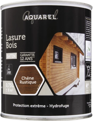 Lasure aquarel 0,75 l bg chêne rustique
