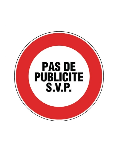 Disque signalétique adhésif ø 8 cm pas de publicité svp
