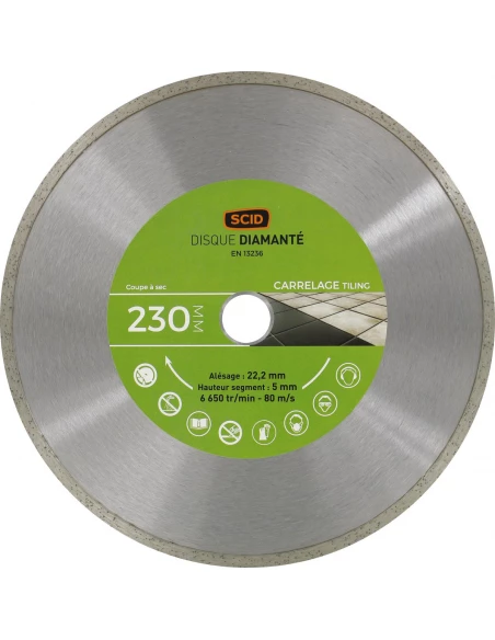 Disque carreleur entrée de gamme 230 22,23