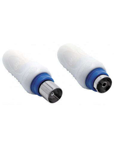 Fiche coaxiale droite ø 9,52 mm  1 femelle / 1 male - 3420744381055 - Metronic - 440117