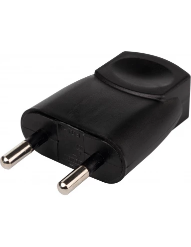 Fiche plastique 2p-6 a male noir