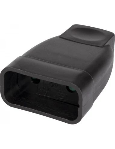 Fiche plastique 2p-6 a femelle noir