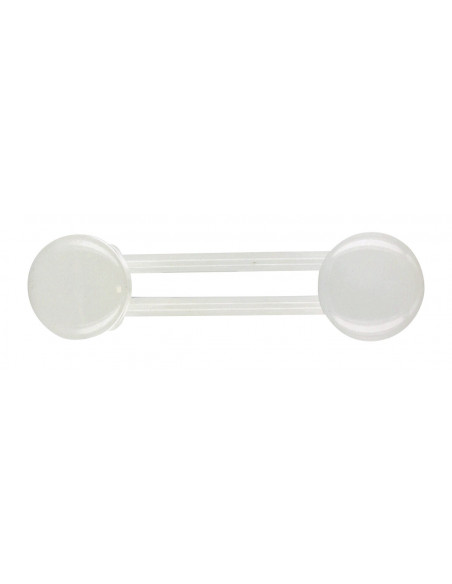 Porte-manteau métallique laqué blanc 2 têtes 28,5 x 6,5 x 6,5