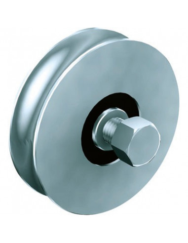 Ferrure portail roulant 400kg Galet acier pour portail roulant sur rail au sol - MANTION