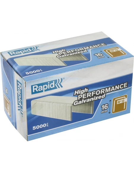 Agrafe n°12, 16mm, galva 5000 pièces - RAPID