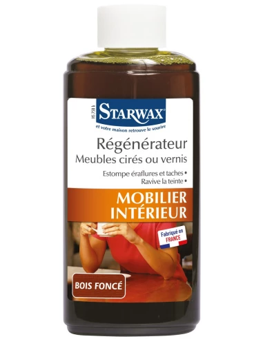 Régénérateur meubles cirés-vernis flacon 200 ml bois foncé