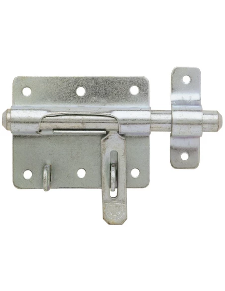 Verrou de box à gland à porte-cadenas acier zingué 10