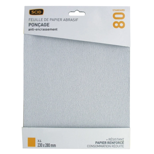 Papier corindon anti-encrassement 230 x 280 mm 80 4