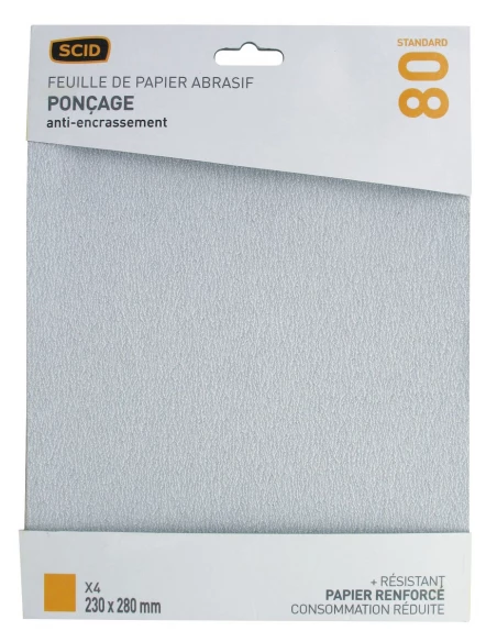 Papier corindon anti-encrassement 230 x 280 mm 80 4