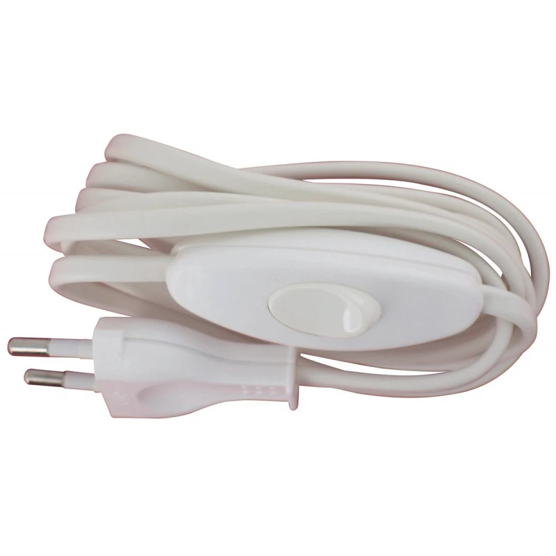 Cordon électrique pré-équipé blanc