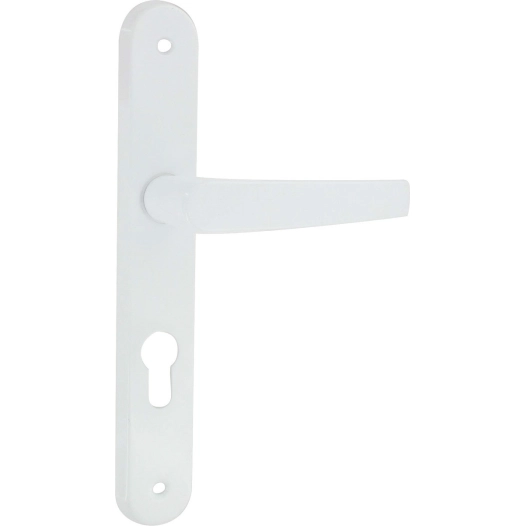 Poignée de porte aluminium époxy blanc AVORIAZ clé i - cylindre - DT2000