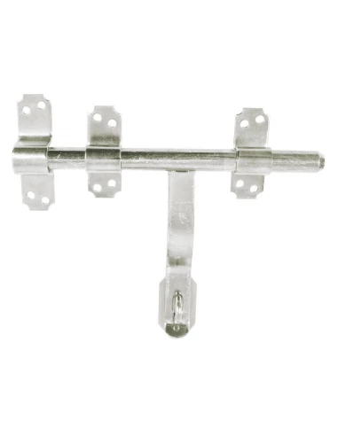 Verrou vervelle zingué hq avec pattes et porte-cadenas 16