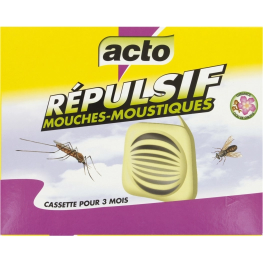 Mouches-moustiques cassette répulsif 20 g - ACTO