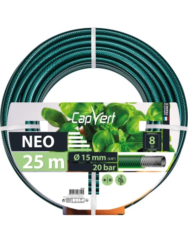 Tuyau d'arrosage neo 15mm x 25 mêtres - CAP VERT