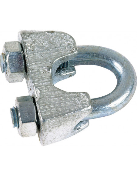 Serre-cable à étrier etrier acier zingué 6,5 10