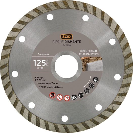 Disque béton granit entrée de gamme 125 22,23