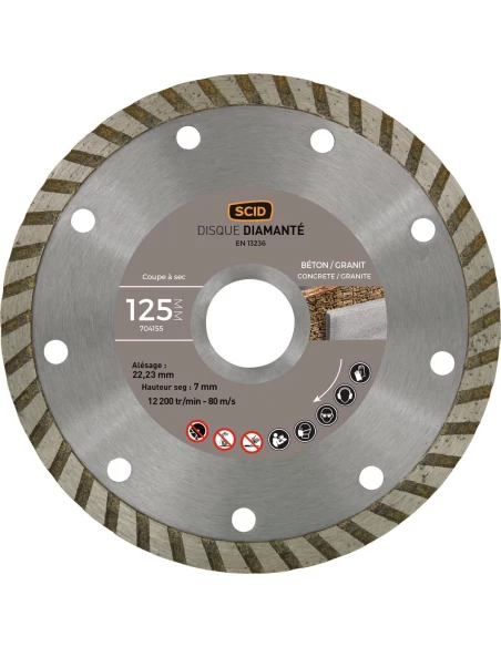 Disque béton granit entrée de gamme 125 22,23