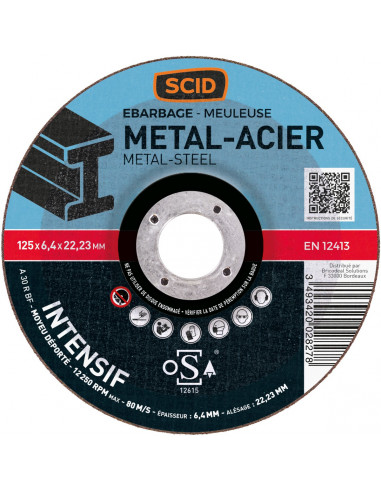 Disque à ébarber usage intensif métaux  ø (mm) 125 - 3493420028278 - SCID - 869875