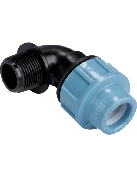 Coude mâle pour tuyau polyéthylène 20mm 20x27