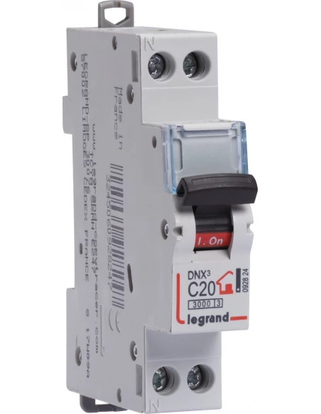 Disjoncteur dnx type c unipolaire + neutre 230 v coupure 3000 a 25