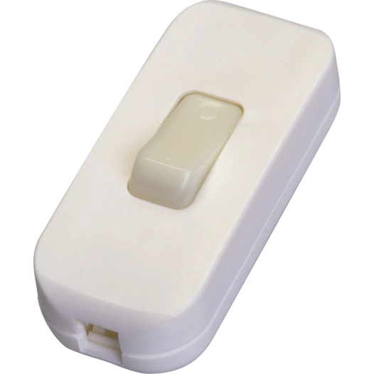 Interrupteur de fil souple 2 a touche luminescente blanc