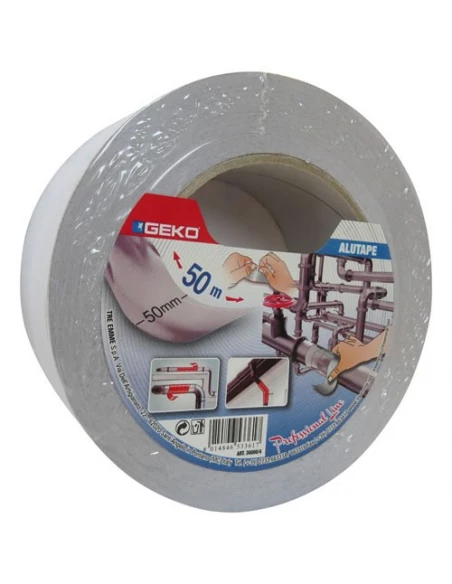 Adhésif aluminium - 50 mm x 50 m - 30 microns