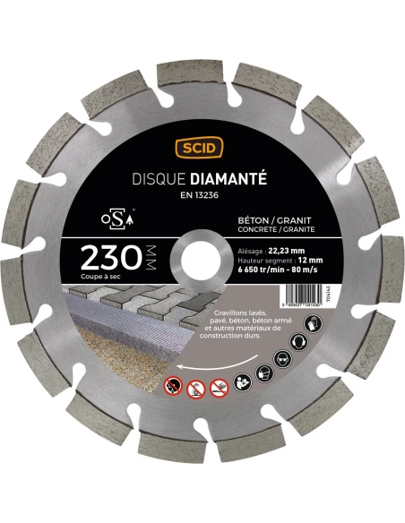 Disque béton granit milieu de gamme 230 22,23