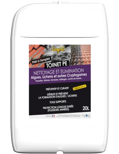 Nettoyant et traitement des toitures et facade toinet pe bidon 20 l