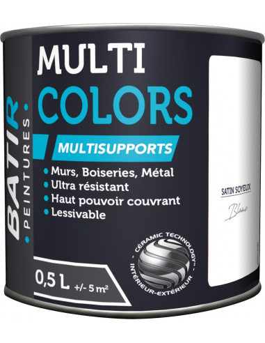 Peinture Batir Multi-Supports Satin Soyeux 0,5 L blanc