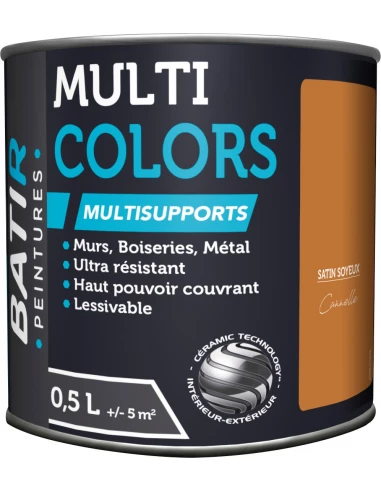 Peinture Batir Multi-Supports Satin Soyeux 0,5 L cannelle