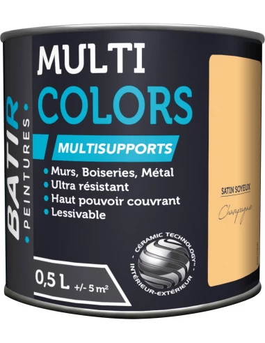 Peinture Batir Multi-Supports Satin Soyeux 0,5 L champagne
