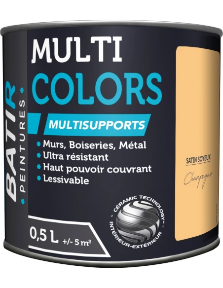 Peinture Batir Multi-Supports Satin Soyeux 0,5 L champagne