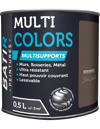 Peinture Batir Multi-Supports Satin Soyeux 0,5 L bois vieilli