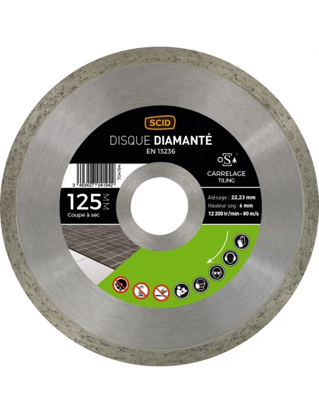 Disque carrelage universel 125 22,23