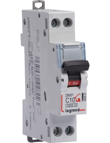 Disjoncteur dnx type c unipolaire + neutre 230 v coupure 3000 a 10A