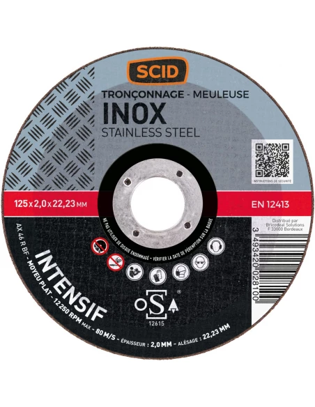 Disque abrasif type silver métaux ø x ep (mm) 125 x 2