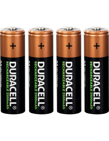 Rechargeables: blister de 4 piles AA (LR06) - 1950 mAh - DURACELL