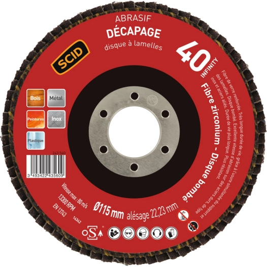 Disque zirconium infinity bombé ø 115 mm 40 1