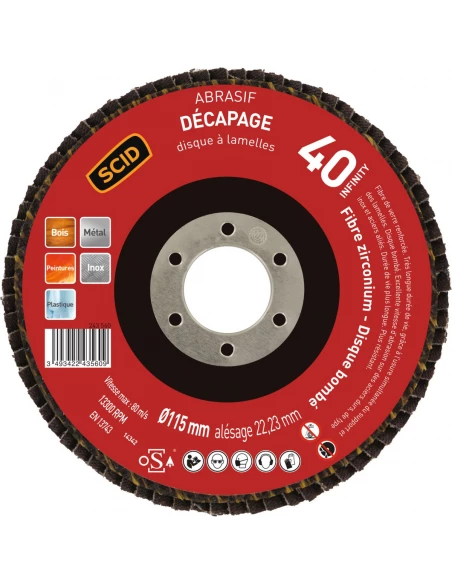 Disque zirconium infinity bombé ø 115 mm 40 1