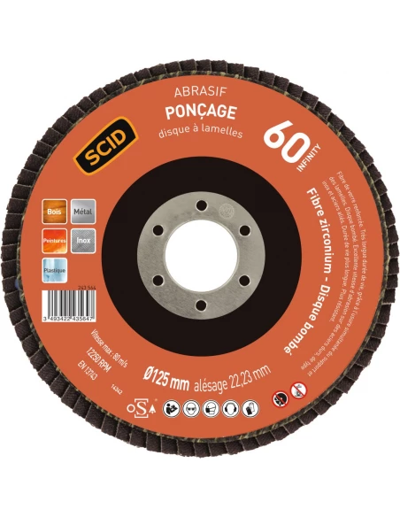 Disque zirconium infinity bombé ø 125 mm 60 1