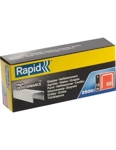 Agrafe n°53, 12mm, galva 2500 pièces - RAPID