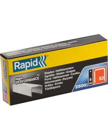 Agrafe n°53, 8mm, galva 2500 pièces