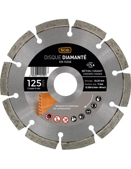 Disque béton granit 125 22,23