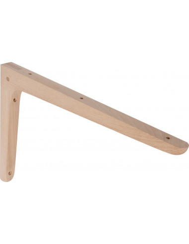 Équerre Bois Hêtre 300x200 Support mural robuste en hêtre - Mottez
