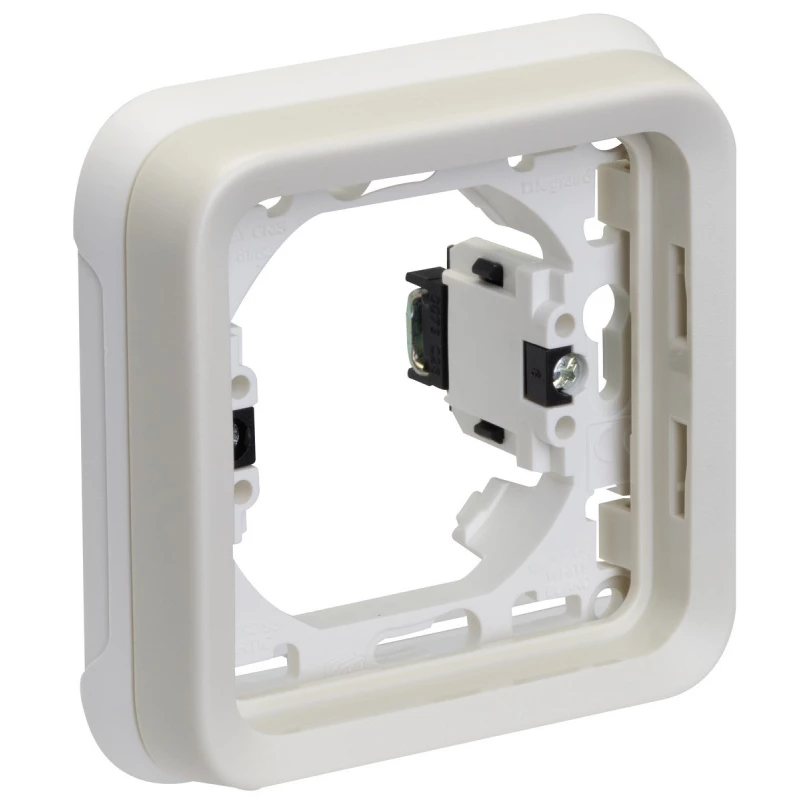 Les plaques supports 1 poste griffes blanc