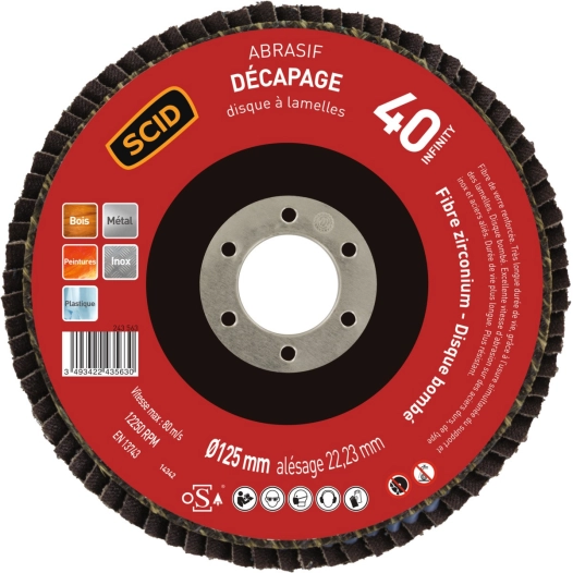 Disque zirconium infinity bombé ø 125 mm 40 1