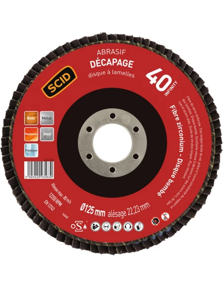 Disque zirconium infinity bombé ø 125 mm 40 1