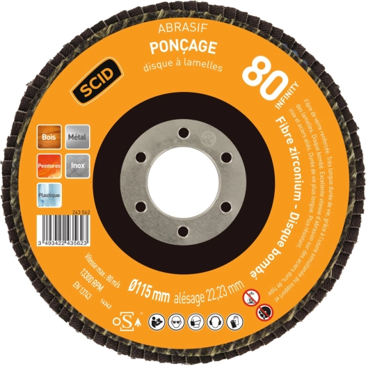Disque zirconium infinity bombé ø 115 mm 80 1