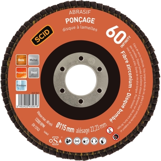 Disque zirconium infinity bombé ø 115 mm 60 1