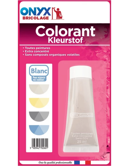 Colorant peinture Colortech 25ml blanc - ONYX